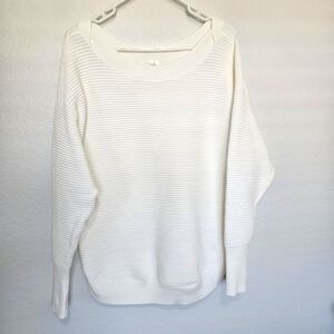 NWOT Aerie Offline | Ribbed Cotton Knit Pullover Sweater, Womens Medium